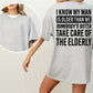 Funny I Know My Man Is Older Than Me Tee, Short Sleeve Printed Shirt, Daily Casual Cotton Womenswear