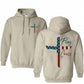 Stand For The Flag Kneel For The Cross 4th Of July Print Hoodie