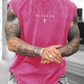 Men's Loose-Fit Sleeveless Short Graphic T-Shirt