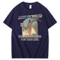 Jesus Sacrifice  Hislong  Weekend  For Your Sins Pattern Print Crew Neck T-Shirt