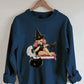 Halloween Little Witch Girl Cat Sweatshirt