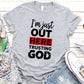 I"m Just  Out Here Trusting God Pattern   Round-Neck T-Shirt