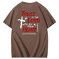 Trust In The  Lord Pattern Print Crew Neck T-Shirt