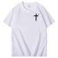 Trust In The  Lord Pattern Print Crew Neck T-Shirt