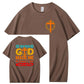 When God Made Me He Grinned  And Said This'll Be Fun Funny Pattern  Print 100%Cotton T-Shirt