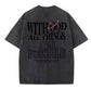 White God All Things Are Possible  Washed And Distressed Pattern Crew Neck T-Shirt