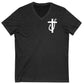 Jesus Made Me A Fisherman Pattern Print 100%Cotton V Neck T-Shirt