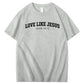 Kærlighed som Jesus 100% bomuld T-shirt