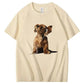 Heartwarming Puppy Music Graphic T-Shirt - Bring Good Vibes