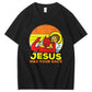 Jesus Has Your Back  Pattern Print 100%Cotton T-Shirt