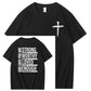 T-shirt med mønstertryk i 100% bomuld og Gud siger, at du er