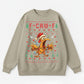 F-Caw-F Chicken Christmas 100% Cotton Sweatshirt