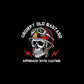 GRUMPY OLD BASTARD Skull Black Print T-Shirt