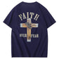 Faith Over Fear  Pattern Print 100%Cotton T-Shirt