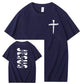 Jesus The Way The Truth The Life  Pattern Print Crew Neck T-Shirt
