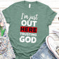 I"m Just  Out Here Trusting God Pattern   Round-Neck T-Shirt