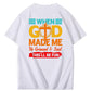 When God Made Me He Grinned  And Said This'll Be Fun Funny Pattern  Print 100%Cotton T-Shirt