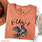 Comfort Colors F-Caw-F T-Shirt, Raven Crow Gift, Casual Letter Print Short Sleeve Tee