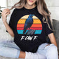 F-Caw-F Funny Crow Shirt, Black Crow Moonlit Raven Unisex T-shirt