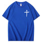 Jesus The Way The Truth The Life  Pattern Print Crew Neck T-Shirt