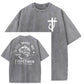 Jesus Made Me A Fisherman Pattern Washing And Aging Process Crew Neck T-Shirt