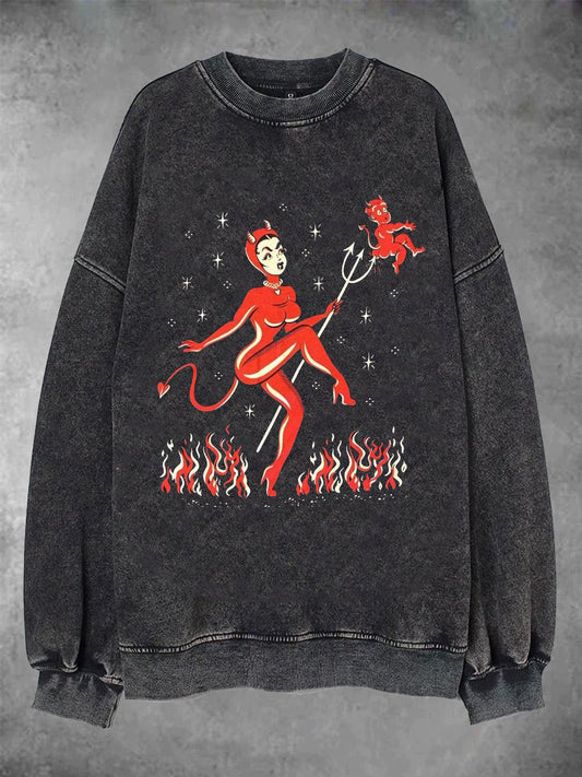 Spooky Halloween Demon Casual Sweatshirt– mamoic