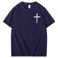 Jesus The Way The Truth The Life  Pattern Print Crew Neck T-Shirt