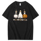Halloween Boo Ghost Goose Pattern  Print 100%Cotton T-Shirt