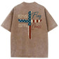 Stand For The Flag Kneel For The Cross 4th Of July Washed T-Shirt