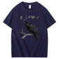 F-Caw-F Black Crow Pun Funny Bird Cawing Grunge T-Shirt
