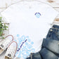 T-shirt med rund hals og "Guds planer for dit mønster"
