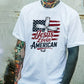 Jesus Lovin' America Pattern Print 100%Cotton T-Shirt