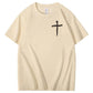 Jesus The Way The Truth The Life  Pattern Print Crew Neck T-Shirt