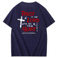 Trust In The  Lord Pattern Print Crew Neck T-Shirt