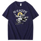 He is Rizzin' Funny Pattern Print Crew Neck T-Shirt
