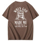When God Made Me He Grinned And Said This'll Be Fun Jesus Pattern  Print 100%Cotton T-Shirt