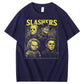 Halloween Slashers Pattern  Print 100%Cotton T-Shirt