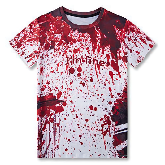 I'm Fine Bloody Pattern Funny T-Shirt