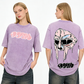 Urbntees MF BOO Melting Dripping Mask Hoodie Graphic Vintage Washed Cotton T-Shirt
