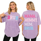 Urbntees BRUH Formerly Known as Mom Pink Blue Gradient Vintage Washed Pure Cotton T-Shirt