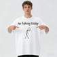 Urbntees No Fishing Today Funny Sad Stick Figure Graphic Pure Cotton T-Shirt