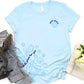 T-shirt med rund hals og "Guds planer for dit mønster"