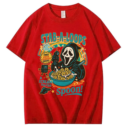 Stab A Loops Halloween 100% Cotton T-Shirt