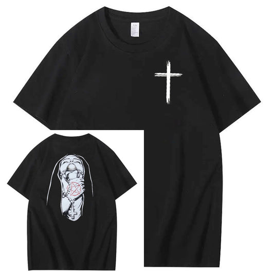 Save Me Pattern Crew Neck T-Shirt