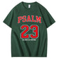 Psalm 23 The Load Is My Shepherod  Pattern Print 100%Cotton T-Shirt