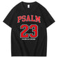 Psalm 23 The Load Is My Shepherod  Pattern Print 100%Cotton T-Shirt