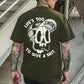 LIFE’S TOO SHORT TO GIVE A SHIT Funny Skull Print T-shirt