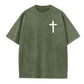 White God All Things Are Possible  Washed And Distressed Pattern Crew Neck T-Shirt