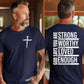 T-shirt med mønstertryk i 100% bomuld og Gud siger, at du er