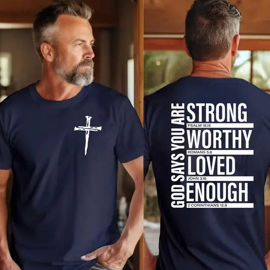 God Say You  Are Pattern  Print 100%Cotton T-Shirt